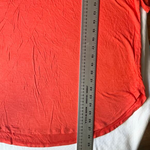 Maurices Women’s Short Sleeve Stretchy T-shirt size L, Solid Orange - Picture 4 of 7